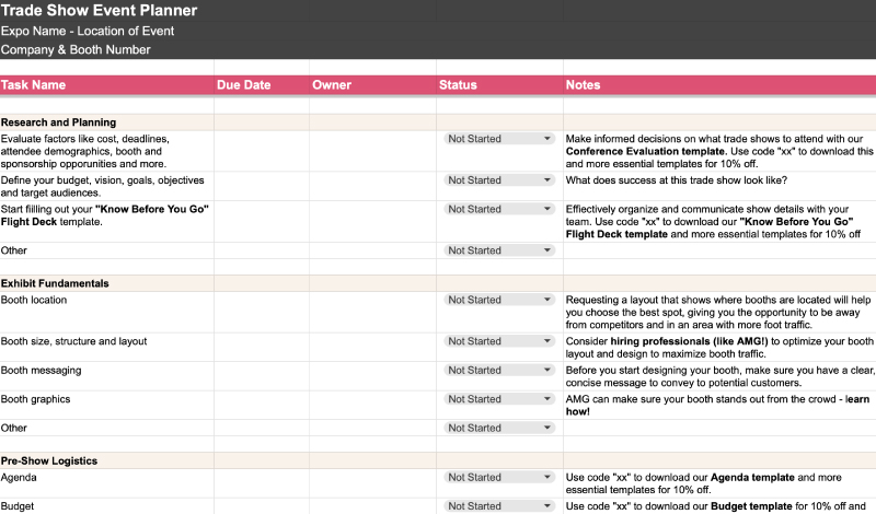 Trade Show Event Planner